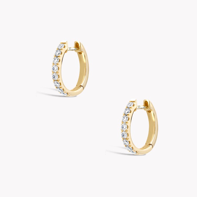 Brilliant Cut Diamond Hoop Earrings Brilliant cut, Claw set_3