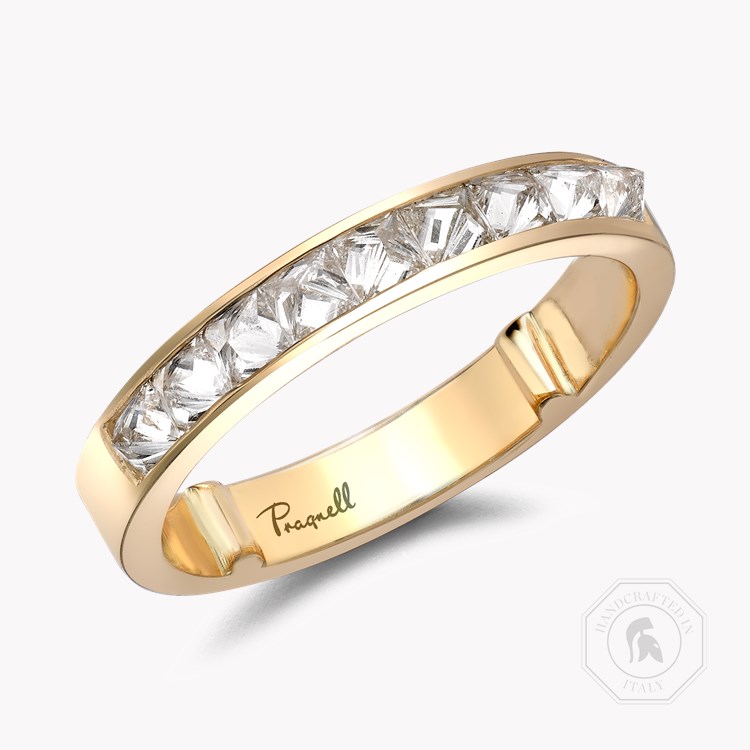 RockChic 0.77ct Diamond Half Eternity Ring Inverted Princess Cut, Channel Set_1