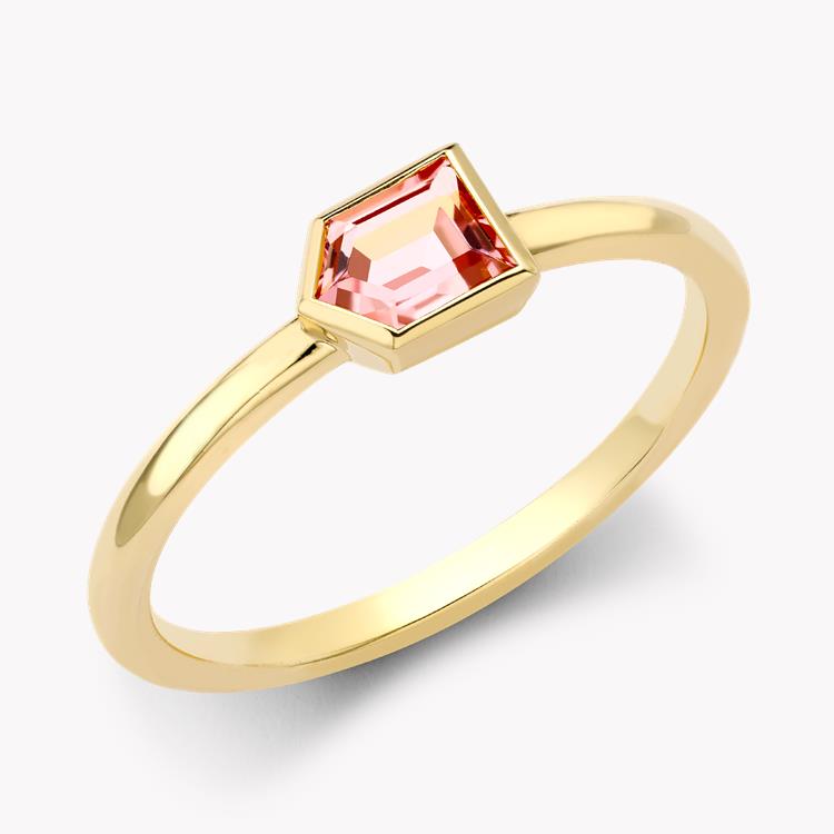 Lady Garden Pink Tourmaline Ring   0.44ct in Yellow Gold Rubover setting_1