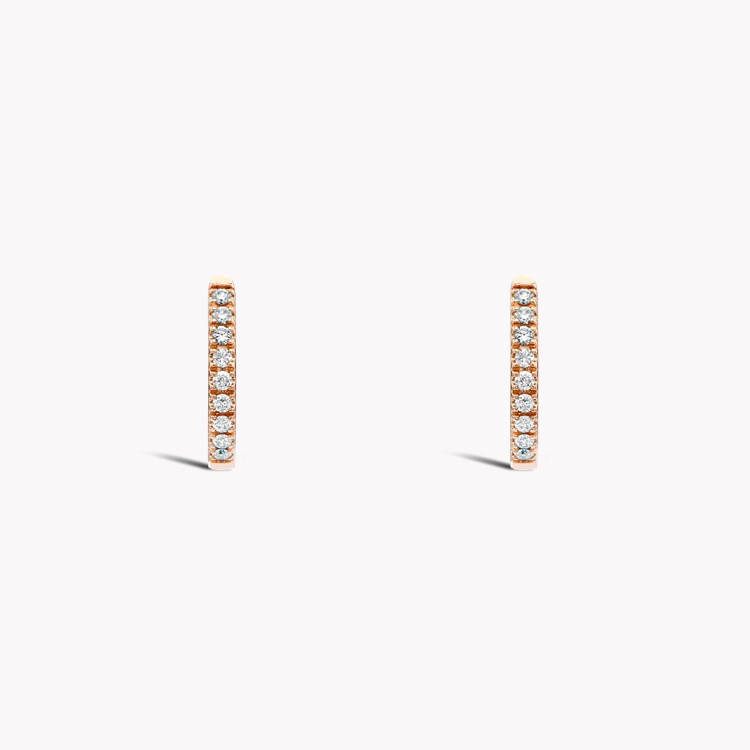 Brilliant Cut Diamond Hoop Earrings Brilliant Cut, Grain Set_2