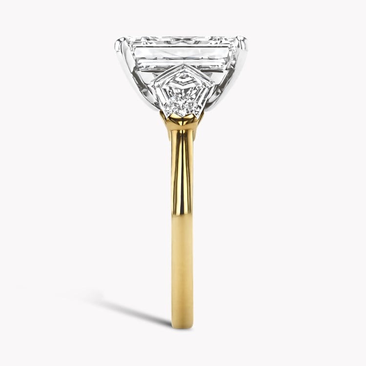 Kite Setting 4.04ct Emerald Cut Diamond Ring Emerald Cut, Claw Set_4