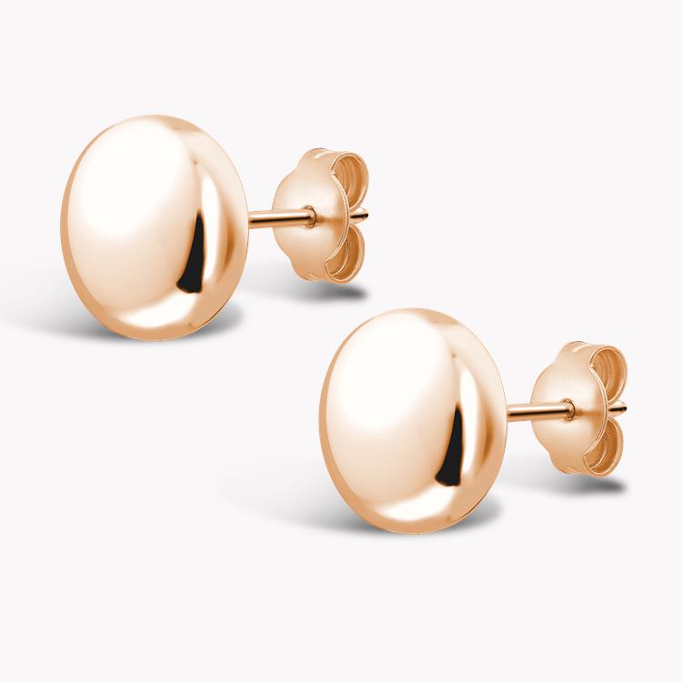 Button Stud Earrings in 18CT Rose Gold _2