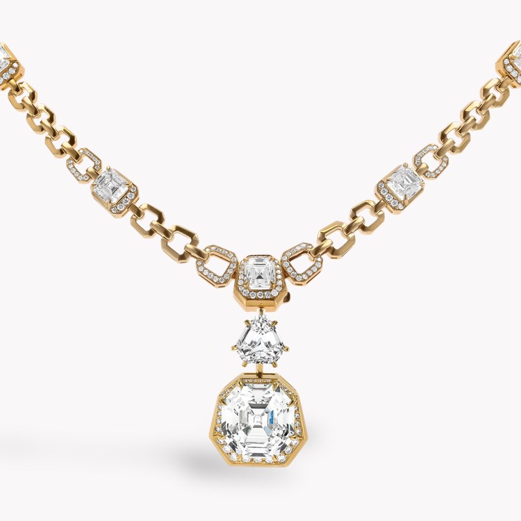 Masterpiece Asscher Cut 10.02ct Diamond Artemis Link Necklace   in 18ct Yellow Gold