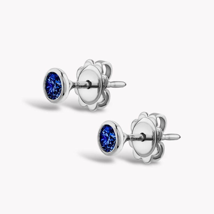 Sundance Sapphire Stud Earrings Brilliant Cut, Rubover Set_2