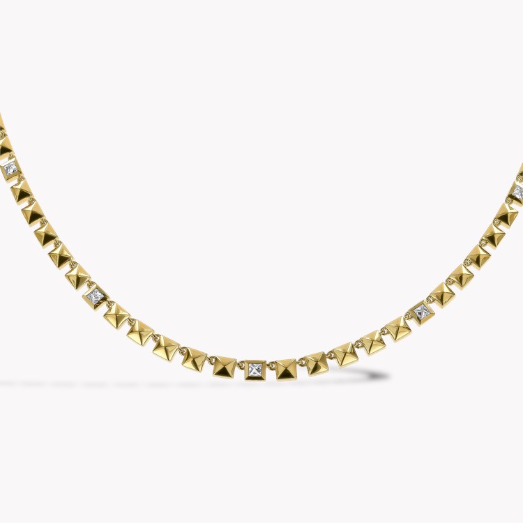 RockChic 0.96ct Inverted Princess Cut Diamond Necklace Princess Cut, Rubover Set_2