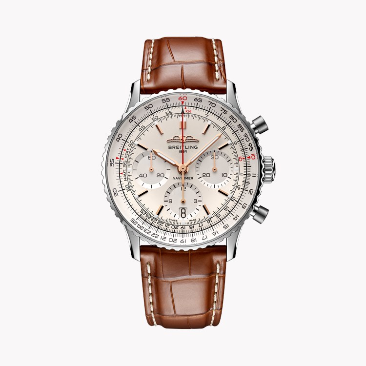 Breitling Navitimer B01 Chronograph 41 41mm, Silver Dial, Baton Numerals_1