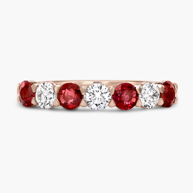 Ruby and Diamond Seven-Stone Ring Brilliant Cut, Seven-Stone, Claw Set_2