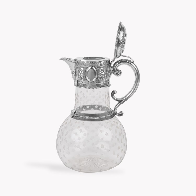 Silver Antique Mounted Claret Jug Hallmarked Sheffield_3