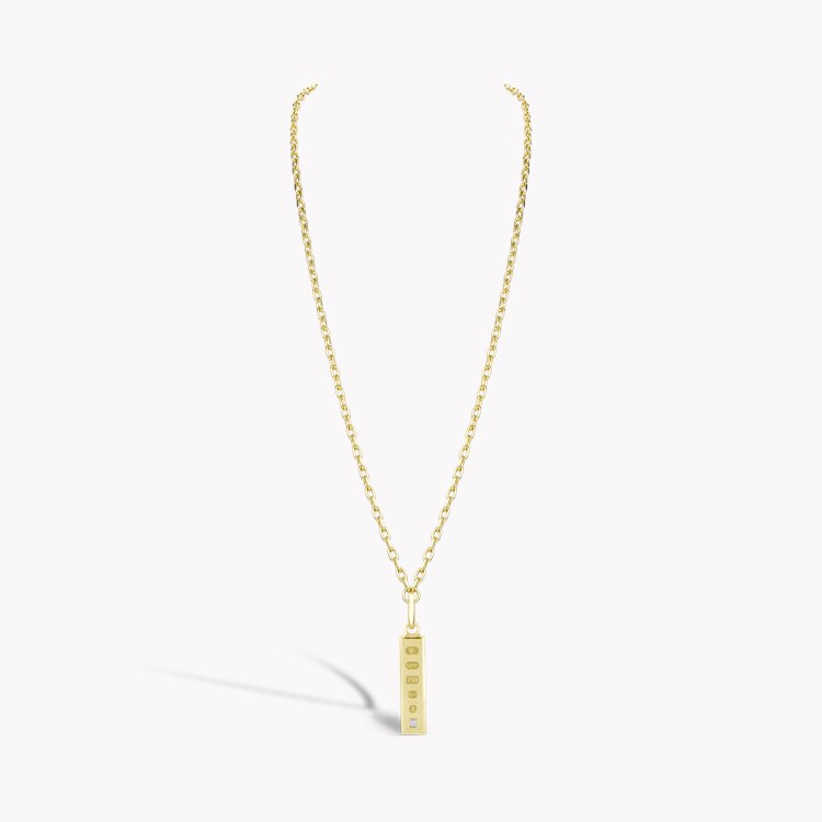 Long Ingot Pendant Princess Cut, Claw Set_4