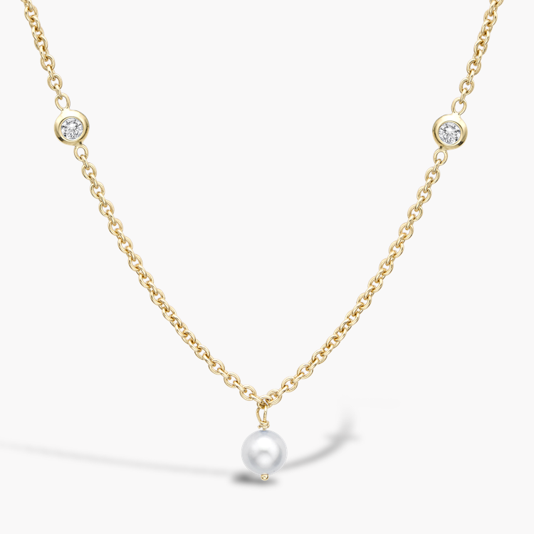 Sundance Natural Freshwater Pearl and Diamond Long Necklace Brilliant Cut. Spectacle Set_2