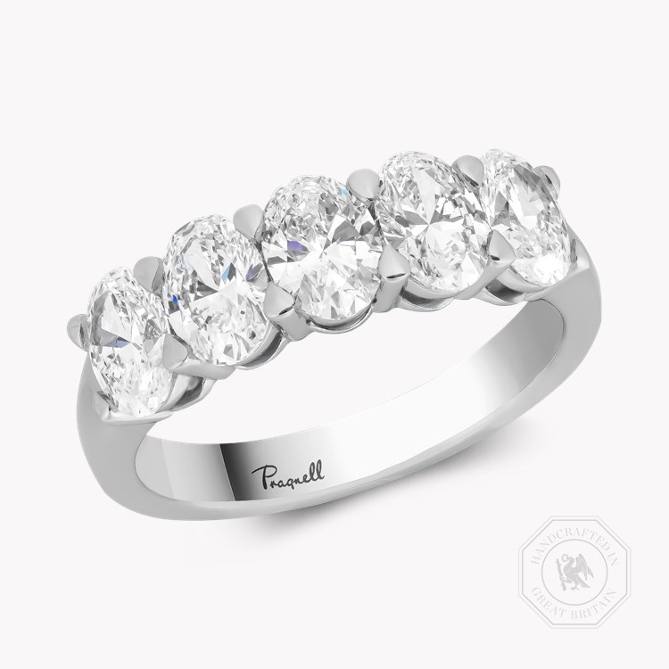 Five Stone Diamond Ring Oval Cut, Claw Set_1