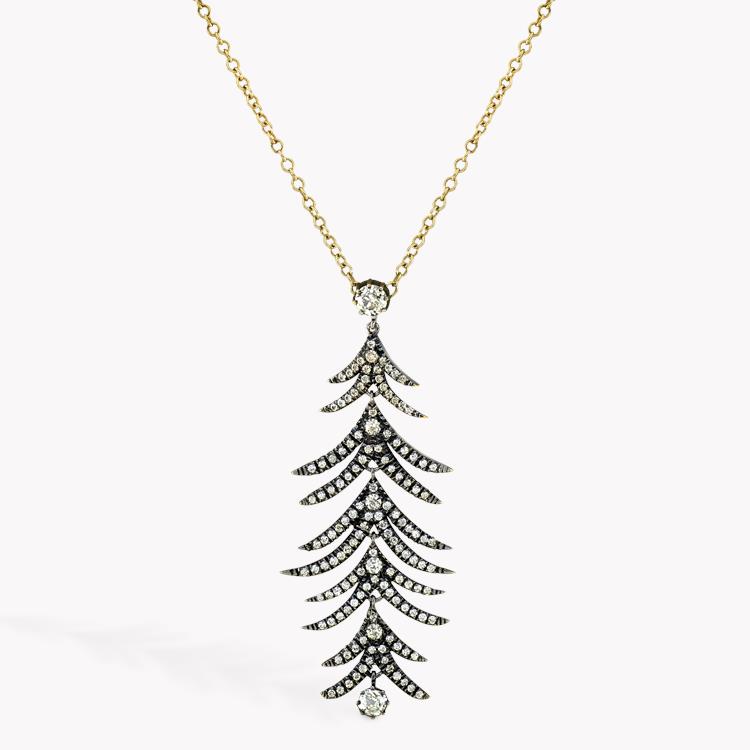 Old Cut Diamond Pendant Pendant with Brilliant Cut Diamonds_1