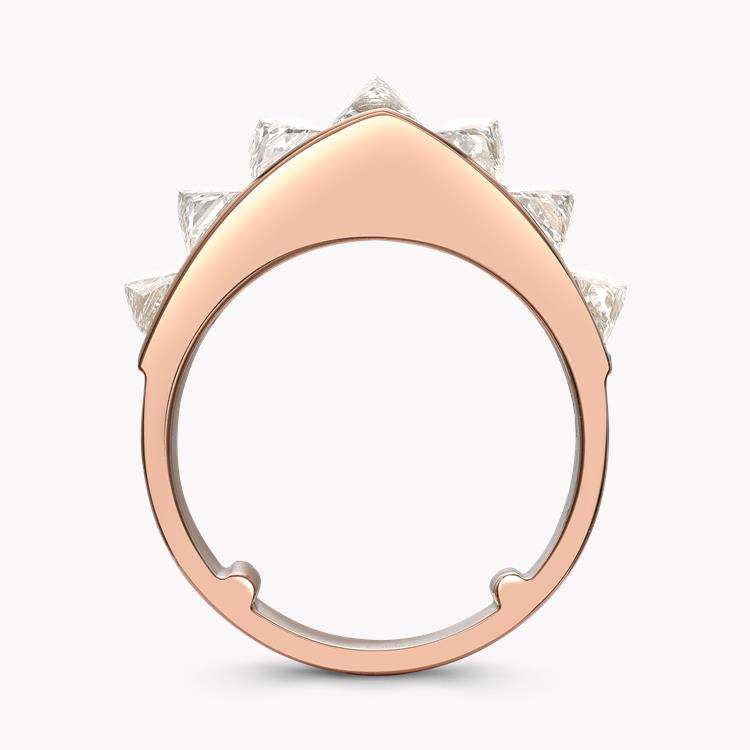 RockChic Peaked 2.91ct Diamond Bold Half Eternity Ring Inverted Princess Cut, Channel Set_3