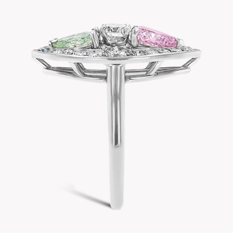 Art Deco Cartier Pear Shaped Fancy Coloured Diamond Ring Pear Shaped, Claw Set_4