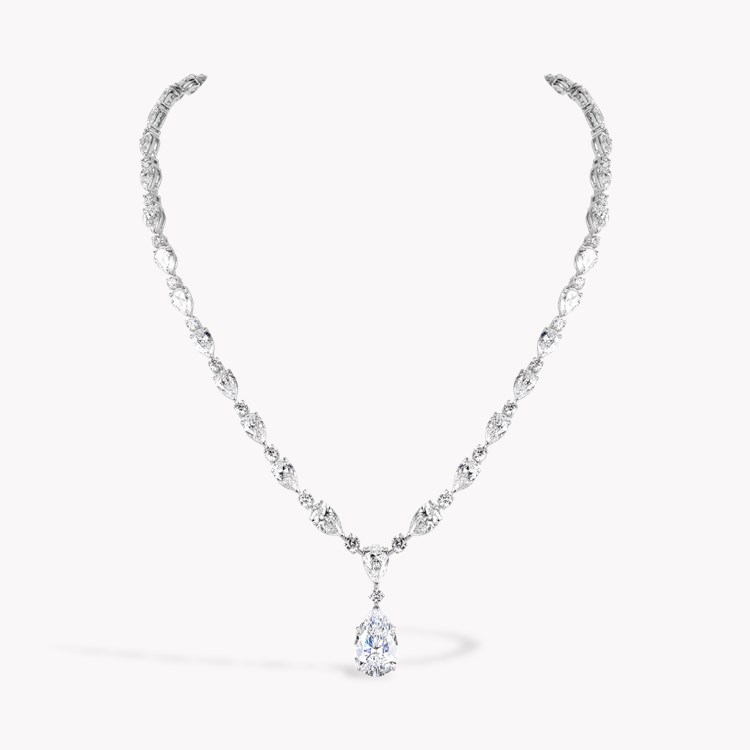 Masterpiece Pear Shaped 8.04ct Type IIA Diamond Pendant    in Platinum