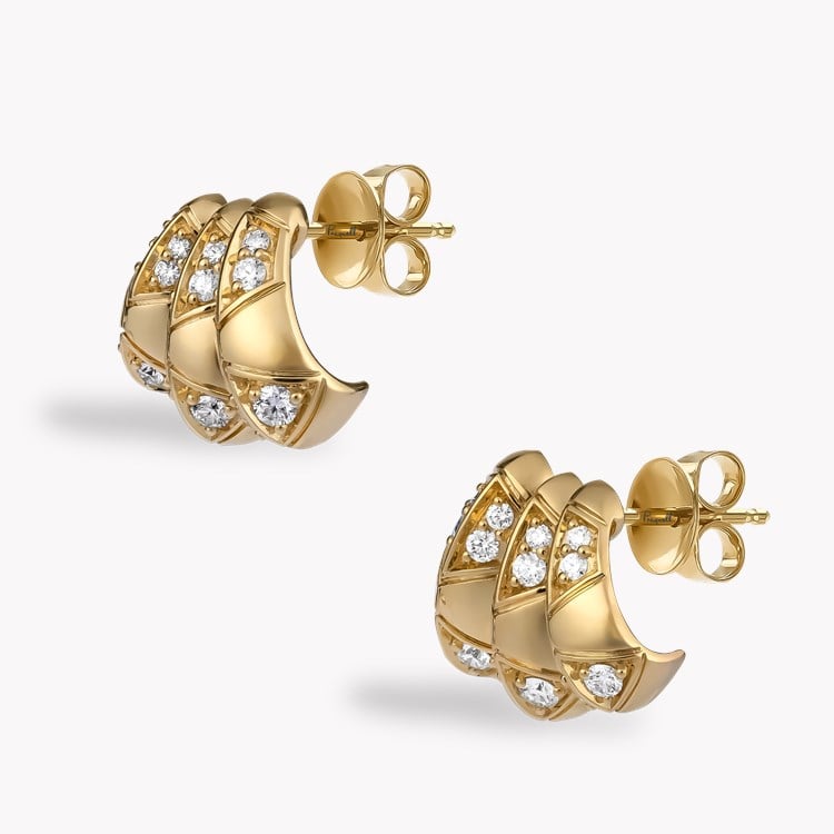 Origins Large Diamond Set Cuff Earrings Brilliant cut, Claw set_2