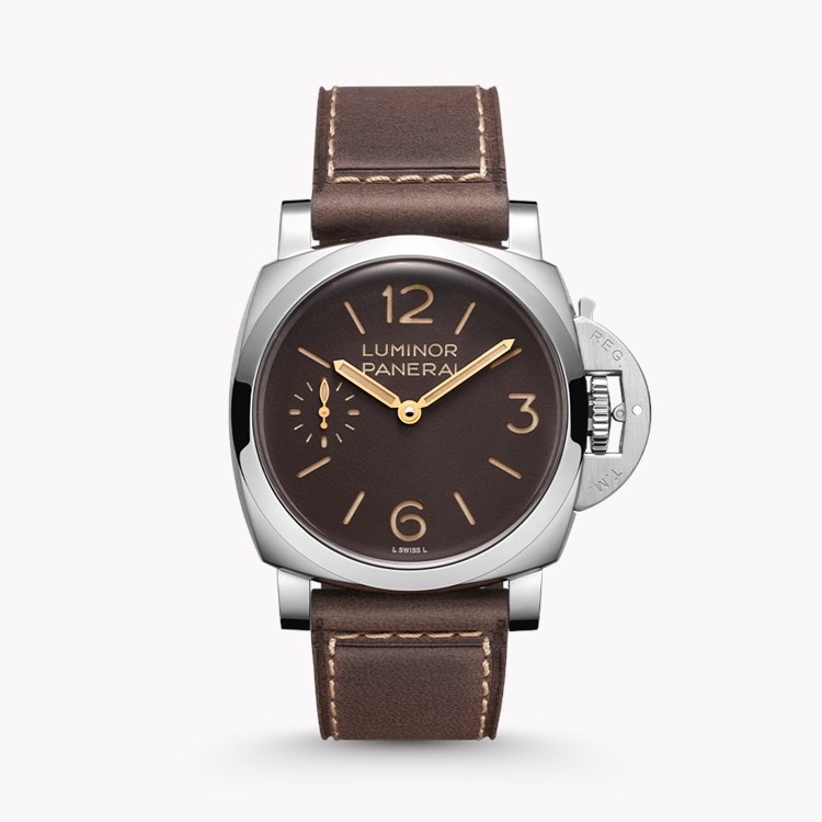 Panerai Luminor 44mm, Brown Dial, Arabic/Baton Numerals_1