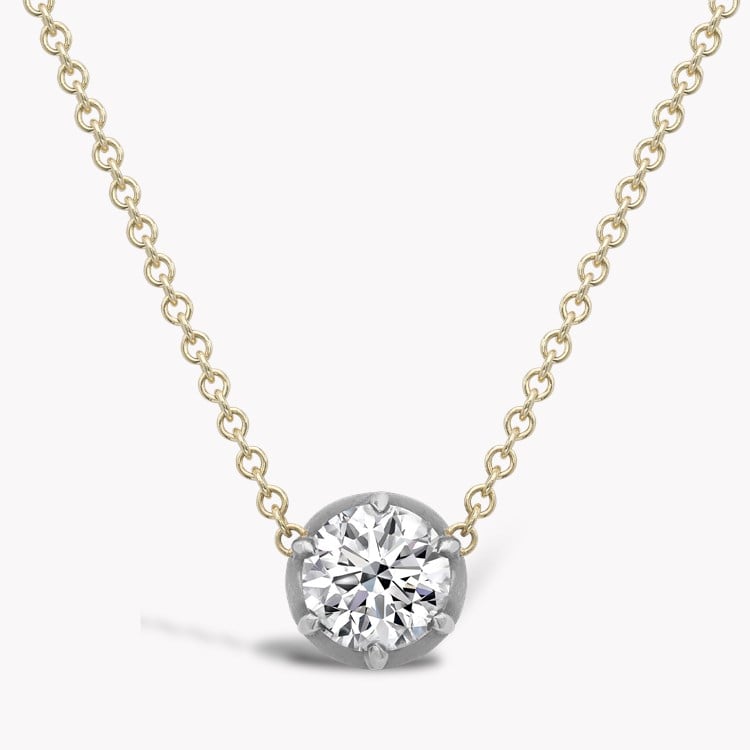Georgian Setting Diamond Solitaire Pendant Brilliant cut, Claw set_1