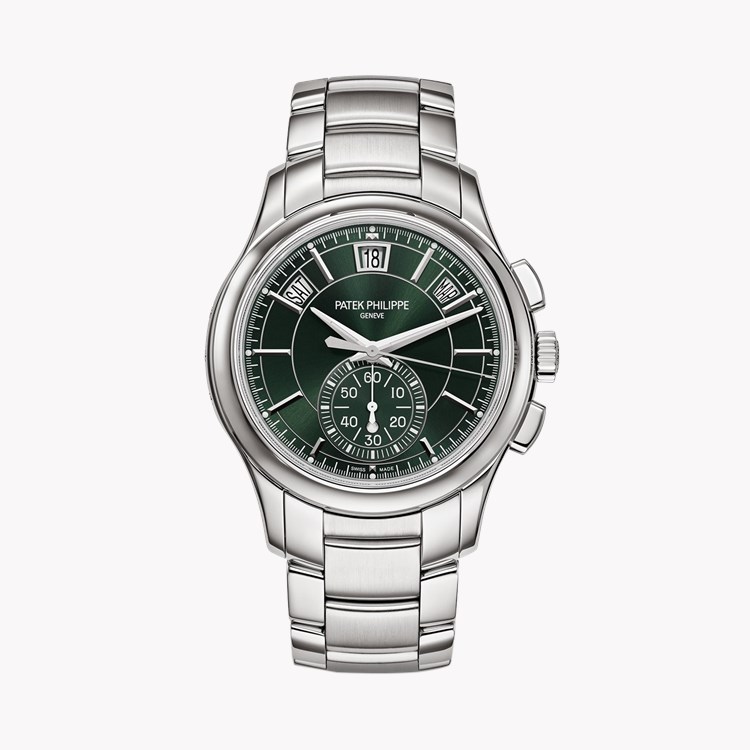 Patek Philippe Complications 42mm, Olive Green Dial, Baton Numerals_1