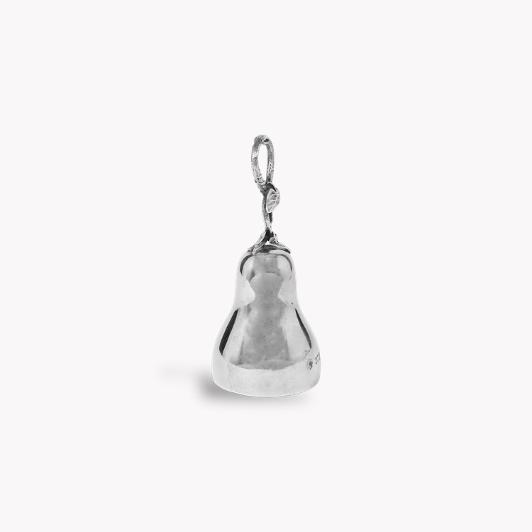 Victorian Silver Pear Shaped Table Bell Hallmarked London_2