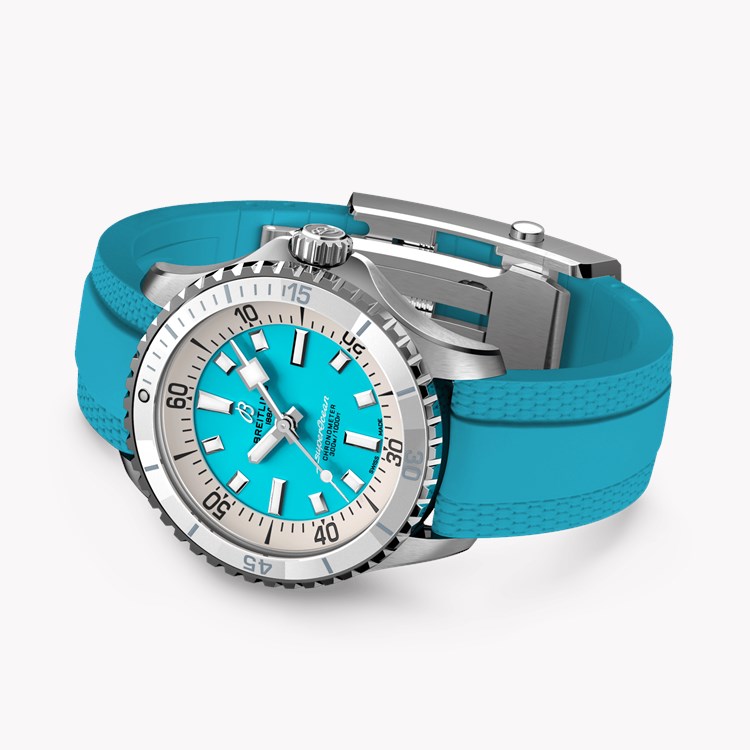 Breitling Superocean Automatic 36 36mm, Turquoise Dial, Baton Numerals_4