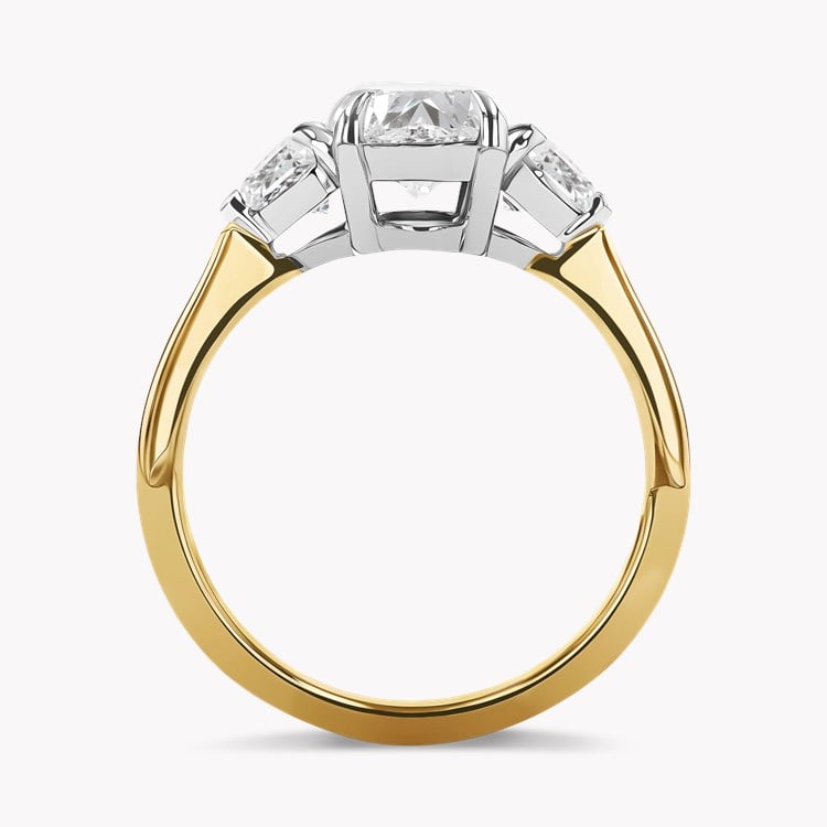 Venus Setting 2.01ct Botswana Diamond Three Stone Ring Oval Cut, Claw Set_3