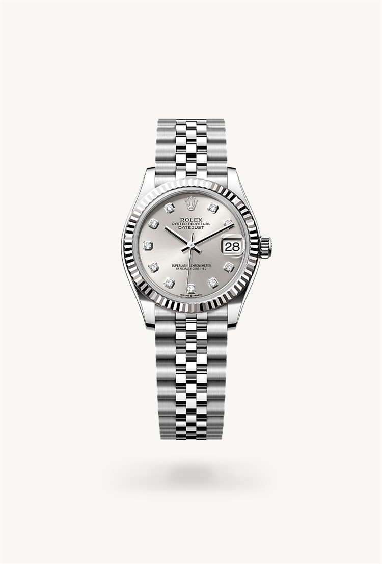 Datejust 31, Oyster, 31 mm, Oystersteel and white gold