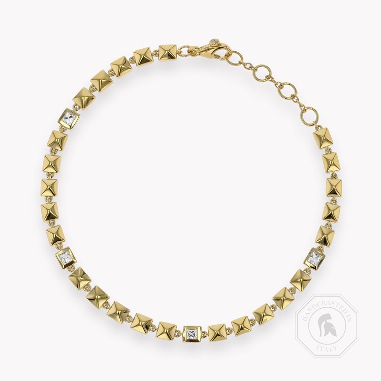 RockChic 0.34ct Inverted Princess Cut Diamond Bracelet   in 18ct Yellow Gold