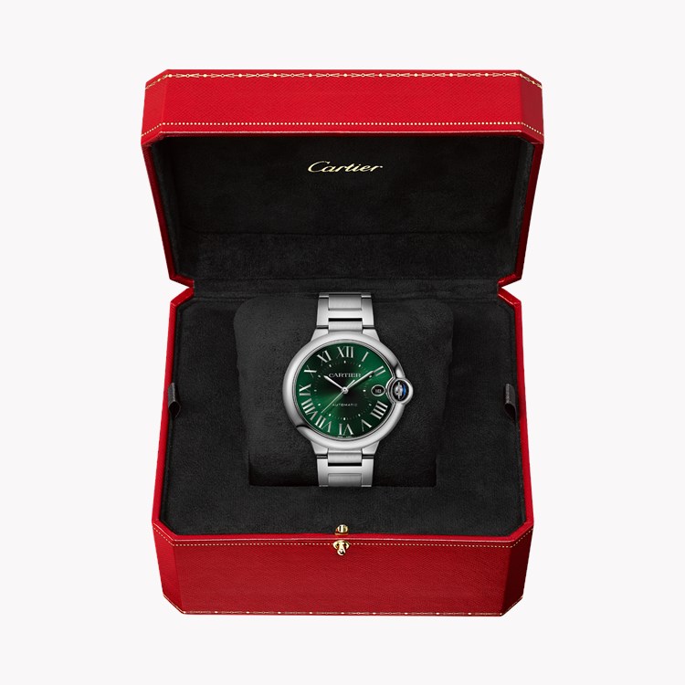 Cartier Ballon Bleu 40mm, Green Dial, Roman Numerals_5
