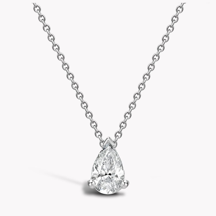 Contemporary Pear Shaped 1.05ct Diamond Pendant Pear Shaped, Claw Set_1
