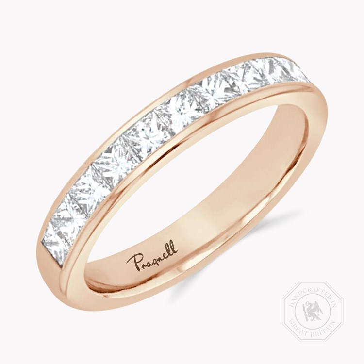 Princess Cut Diamond Half Eternity Ring