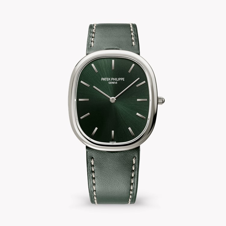 Patek Philippe Golden Ellipse 31.1mm, Olive Green Dial, Baton Numerals_1