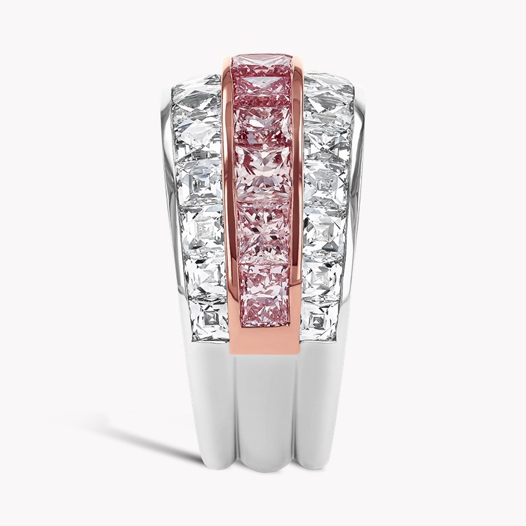 Manhattan 2.46ct Pink Diamond and Diamond Ring Princess Cut, Channel Set_4