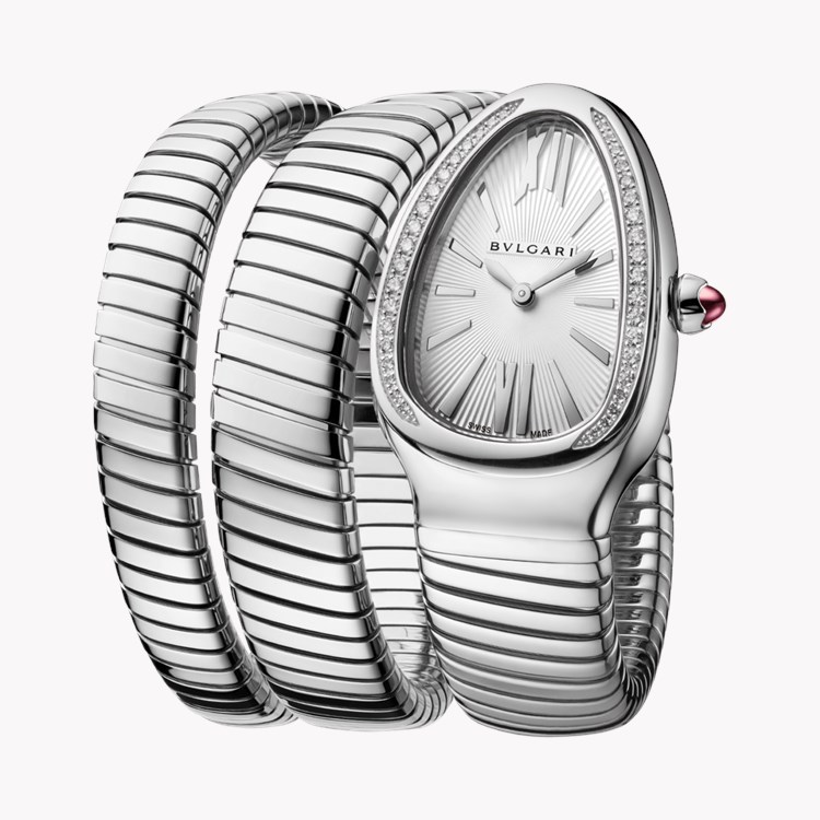Bvlgari Serpenti Tubogas 35mm, Silver Dial, Baton & Roman Numerals_3