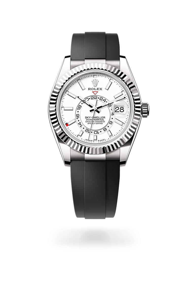 Sky-Dweller, Oyster, 42 mm, white gold