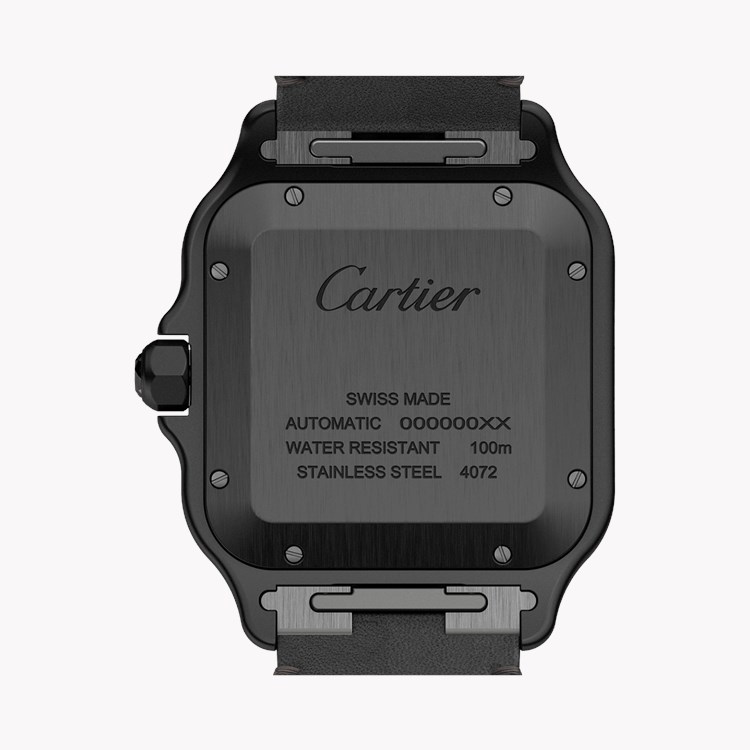 Cartier Santos de Cartier 39.8mm, Black Dial, Roman Numerals_4