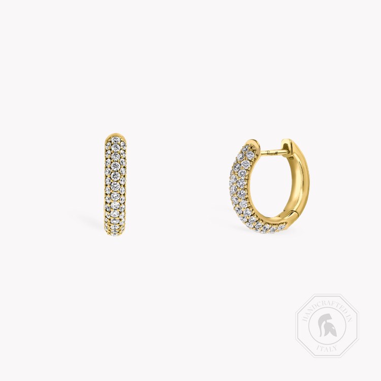 Havana 0.74ct Diamond Hoop Earrings   in 18ct Yellow Gold