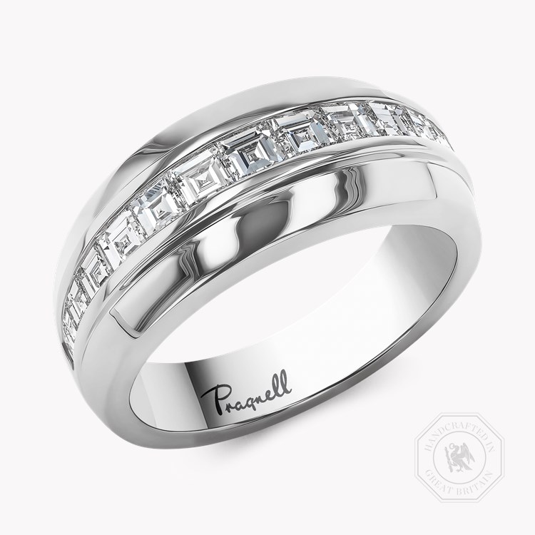 Manhattan 1.06ct Diamond Single Row Ring Carre Cut, Channel Set_1