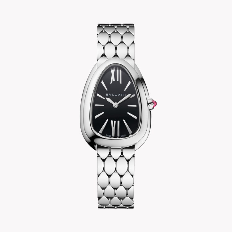 Bvlgari Serpenti Seduttori 33mm, Black Dial, Baton/Roman Numerals_1
