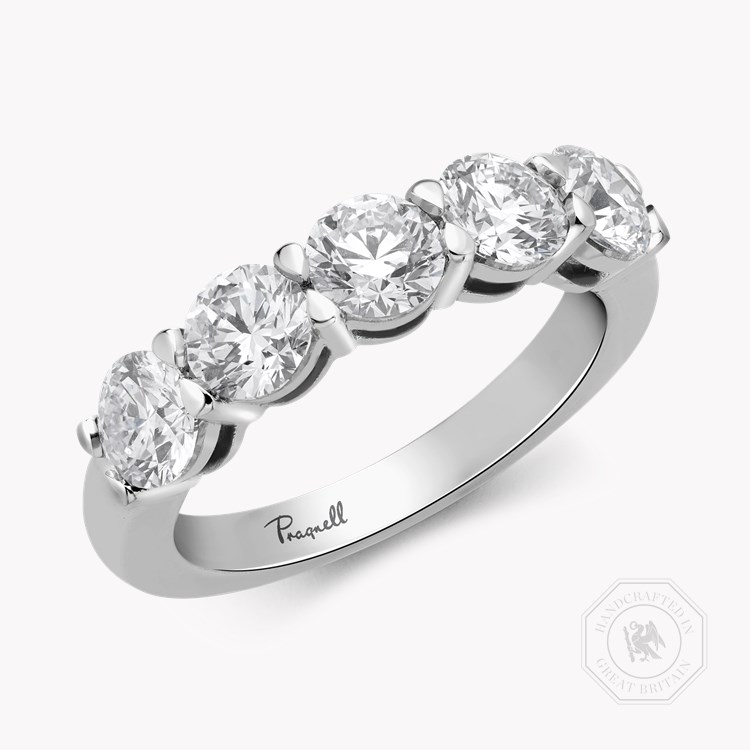 Five Stone Diamond Ring Brilliant cut, Claw set_1