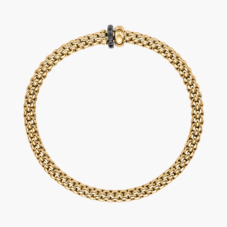 Fope Solo Flex'It Extra Large Black Diamond Bangle Brilliant cut, Claw set_2