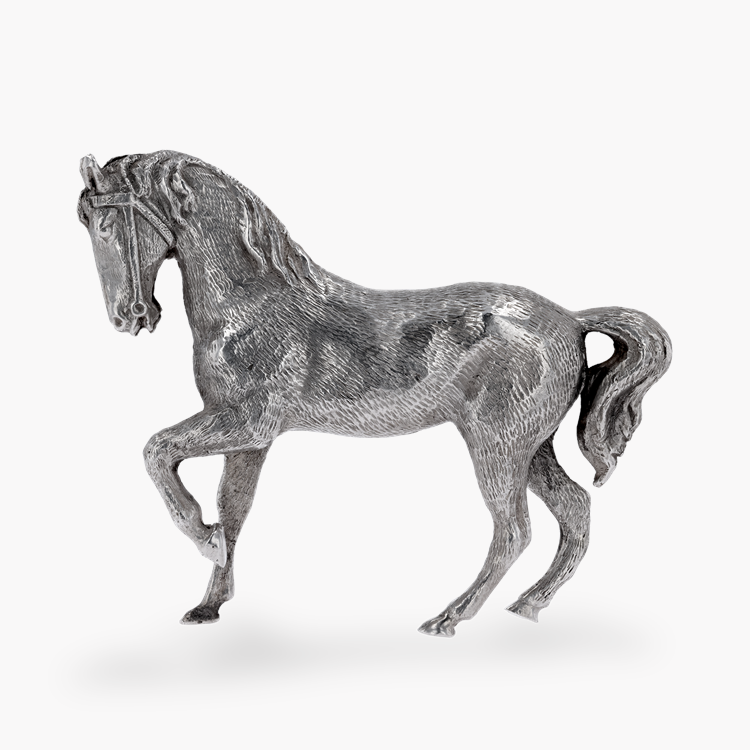 Elizabeth II Silver Horse Figurine Hallmarked London_1