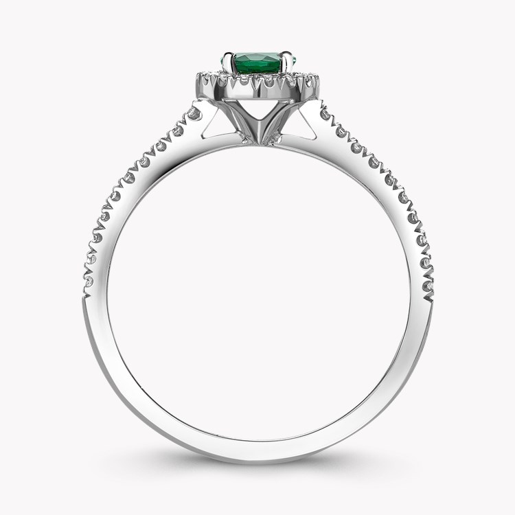 Celestial 0.30ct Emerald and Diamond Cluster Ring Brilliant cut, Claw set_3