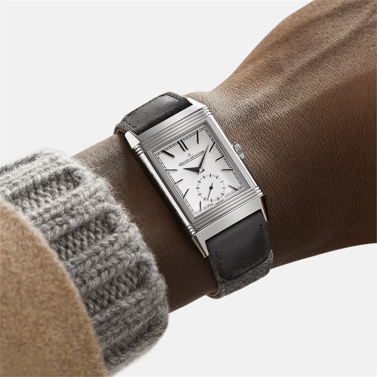 Jaeger-LeCoultre Reverso Tribute Monoface Small Seconds 27.4mm, Silver Dial, Baton Numerals_6
