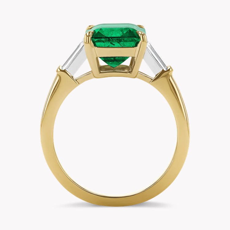 Octagonal Cut 3.23ct Zambian Emerald and Diamond Ring Octagonal Cut, Claw Set_3