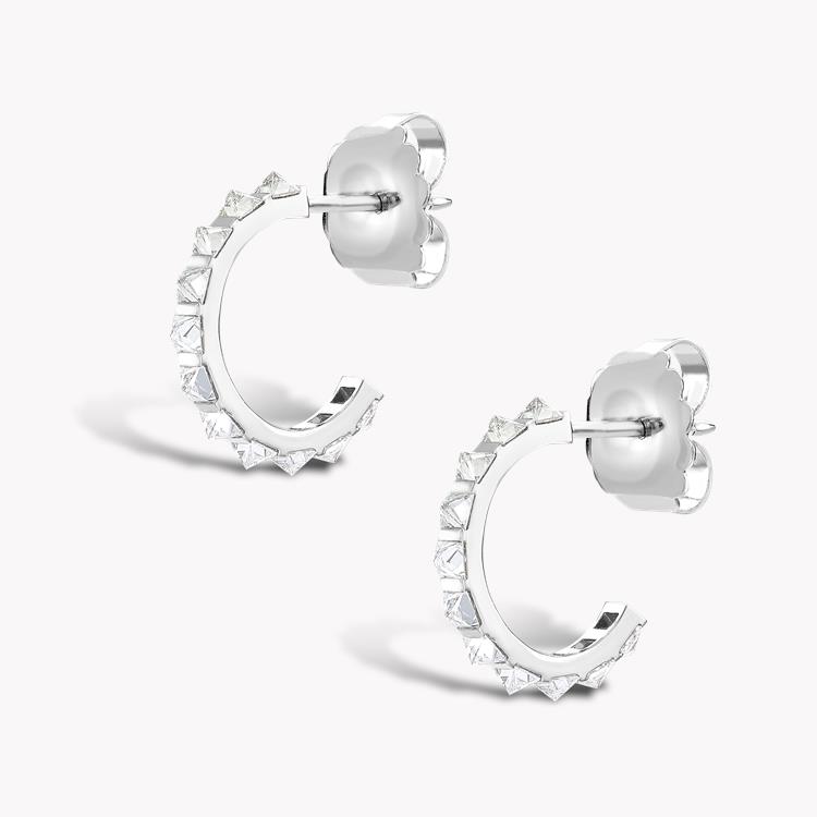 RockChic Diamond Hoop Earrings 1.04CT in Platinum Princess Cut, Bar Set_2