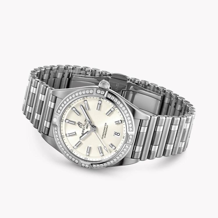 Breitling Chronomat 32 32mm, White Dial, Baton Numerals_4