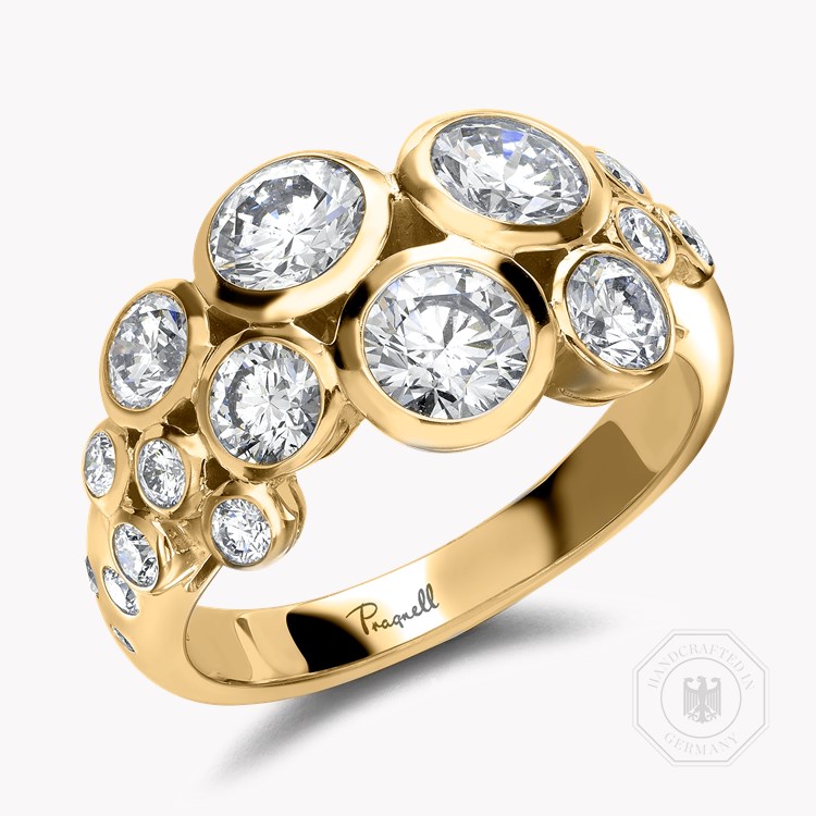 Bubbles Diamond Dress Ring Brilliant Cut, Rubover Set_1