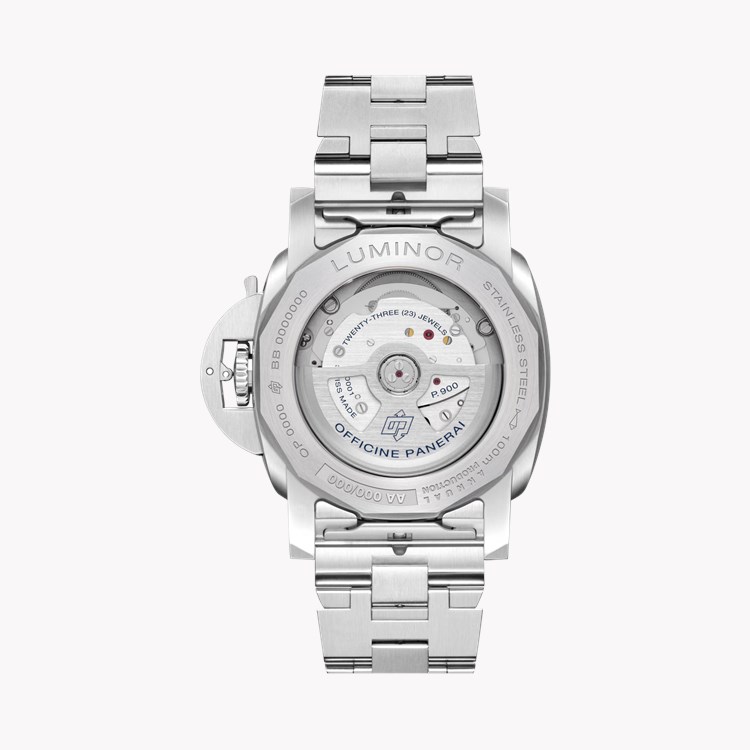 Panerai Luminor Luna Rossa GMT 40mm, Silver Dial, Baton & Arabic Numerals_3