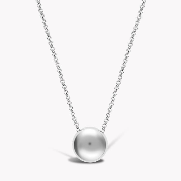 Flat Button Pendant in 18CT White Gold _1